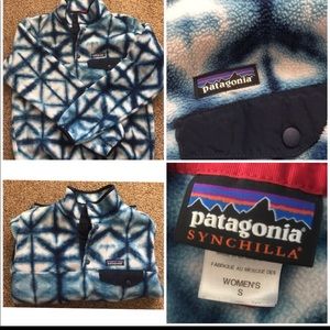 patagonia jacket (blue and white)